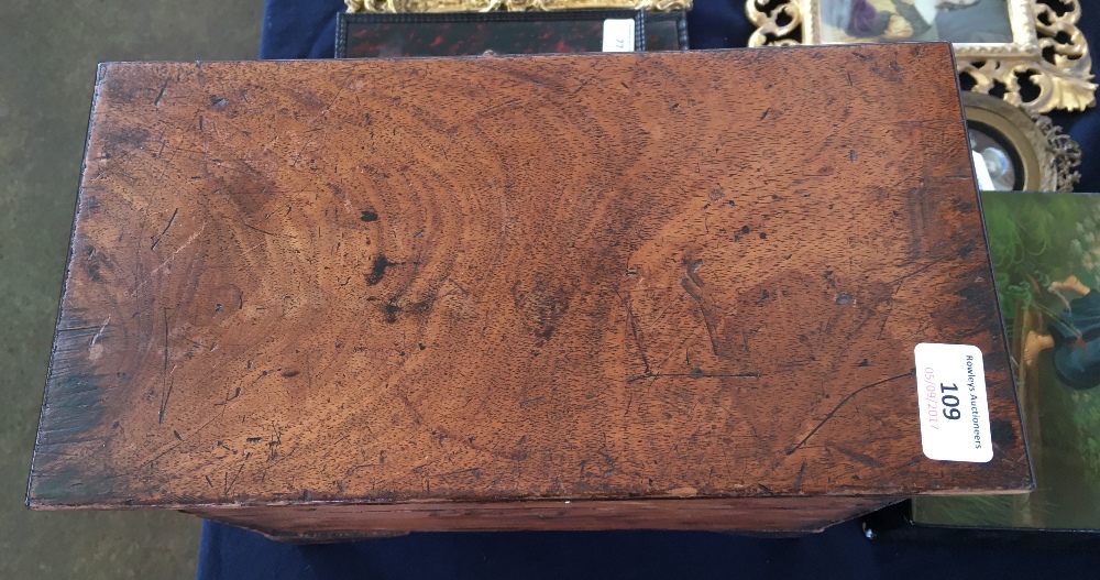 A 19th century mahogany miniature chest of drawers With two short over three long graduated drawers, - Image 6 of 7