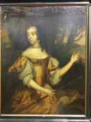 Circle of SIR GODFREY KNELLER (1646-1723) English Portrait of a Lady, three-quarter length,