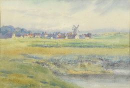 *ARR VIOLET CLUTTERBUCK (1869-1960) British Windmill in an East Anglian
