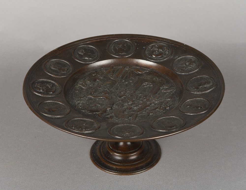 A 19th century Continental bronze tazza,