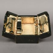 An Edwardian silver gilt fitted leather travelling case The case inscribed Asprey, London,
