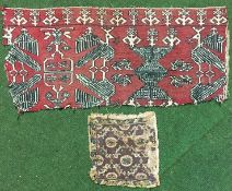 An antique woven textile panel,