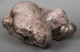 GERARD DUREAUX (1940-2014) French Female Nude Patinated clay Signed 22.