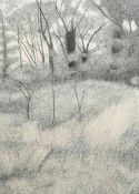 *ARR BILL DARRELL (Born 1913) British Wooded Landscape Pencil 39 x 54.