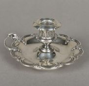 A 19th century French silver chamberstick,