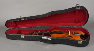 A 19th century three quarter sized violin by Wolff Brothers,