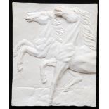 BILL MACK (born 1944) American Competition Bonded sand relief sculpture cast Signed 24.