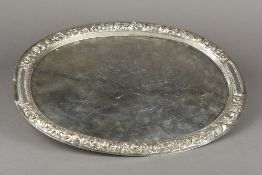 An early 19th century Continental silver tray, possibly Italian,