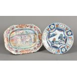 An 18th century Chinese Export porcelain platter Of canted rectangular form,