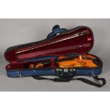 A late 19th century German 7/8th or lady's violin by the Klotz Family, Mittenwald,