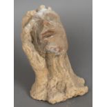 GERARD DUREAUX (1940-2014) French Head Study Clay maquette 28 cm high CONDITION REPORTS: