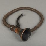 A vintage treen stethoscope Of typical construction. The horn 6 cm diameter.