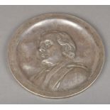 WATKIN D JONES (flourished 1846-1852) British Silver plated portrait roundel,