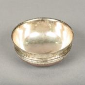 A silver mounted turned wood mazer bowl, hallmarked Sheffield 1913,