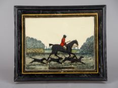 A late 19th/early 20th century reverse painted glass picture entitled Tom Firr With His