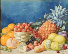 GIOVANNI BARBARO (1864-1915) Italian Still Life With Fruit Watercolour Signed 56.