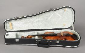 A 19th century German full size copy of a Stradivarius violin With printed interior label,