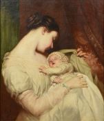 After JAMES SANT (1820-1916) British The Artist's Wife Elizabeth with their Daughter Mary Edith Oil