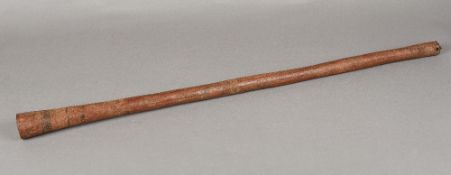 A tribal pole club, probably Polynesian Of typical, slightly flared form,