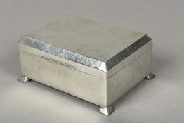 A Liberty & Co. English pewter box and c