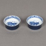 A pair of Chinese blue and white porcela