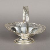 A George V silver pierced basket, hallma