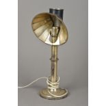 A Victorian silver desk lamp, hallmarked