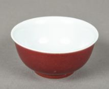 A Chinese porcelain sang de beouf glazed