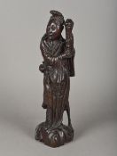 A Chinese carved hardwood wooden figure