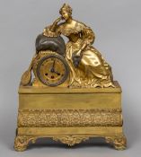 A French Empire ormolu cased mantle cloc