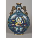 A Chinese cloisonne moon flask Of typi