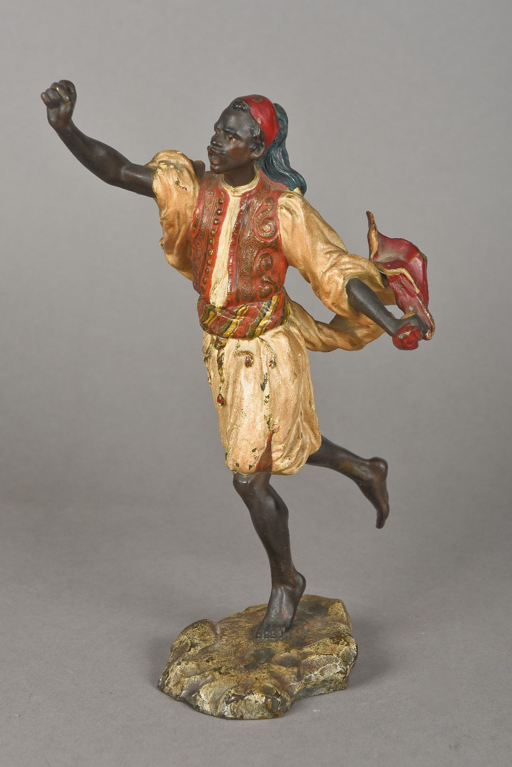An Austrian cold painted bronze model of