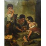 After BARTOLOME ESTABAN MURILLO (1617-1682) Spanish Young Boys Playing Dice Oil on canvas 63 x 78