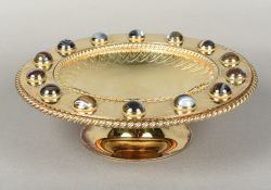 A Victorian gilt metal tazza With engr