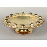 A Victorian gilt metal tazza With engr