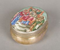 A Russian enamel plaque, possibly 17th c