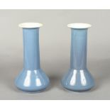 A pair of Ault pottery vases Of angular