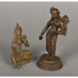 A 19th century Asian bronze seated Buddh