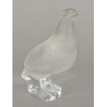 A Lalique frosted glass model of an Engl