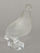 A Lalique frosted glass model of an Engl
