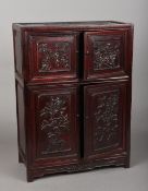 A 19th/20th century Chinese carved hardw