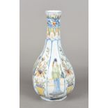 A 19th century faience bottle vase Of o