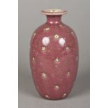 A high fired Art pottery vase Of purple