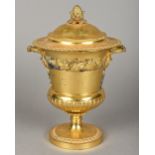 An Edwardian silver gilt trophy cup, hal