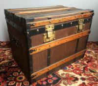 A vintage travelling trunk