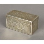 A Continental unmarked silver box, proba
