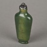 A Chinese spinach jade snuff bottle Of