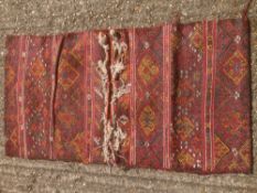 A Caucasian wool saddle bag rug