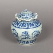 A Chinese blue and white porcelain vase