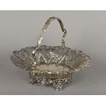 A Georgian pierced silver basket, possib